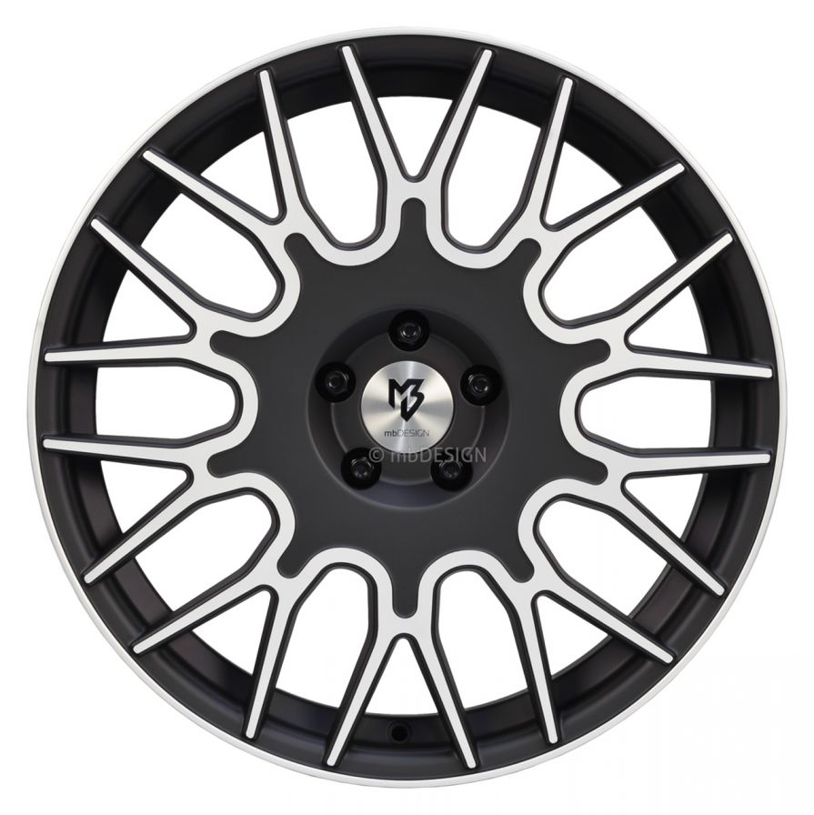 mbDESIGN<br>LV2 - Schwarz stumpfmatt poliert (19x8.5)